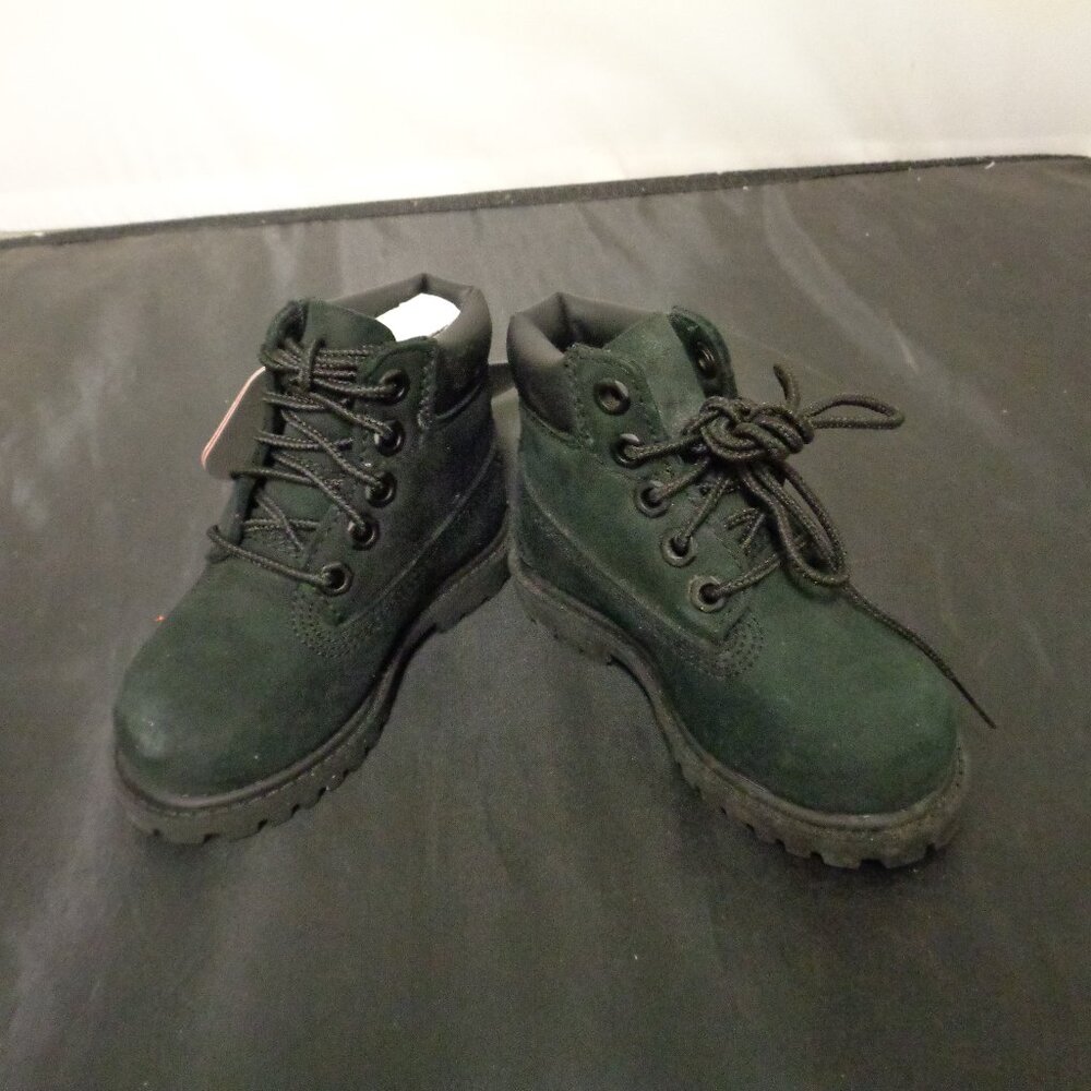 New Timberland 6" Premium Toddler's Waterproof Boot, Sz 5M BLACK Nubuck, F53